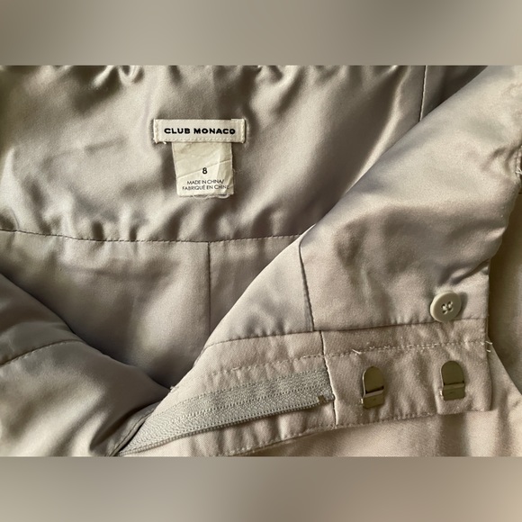 Club Monaco silver grey lined skirt size 6 - Picture 3 of 3